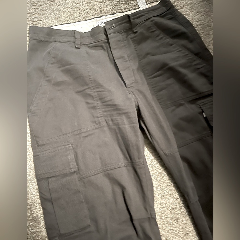 Zara Charcoal Grey Cargo Pants